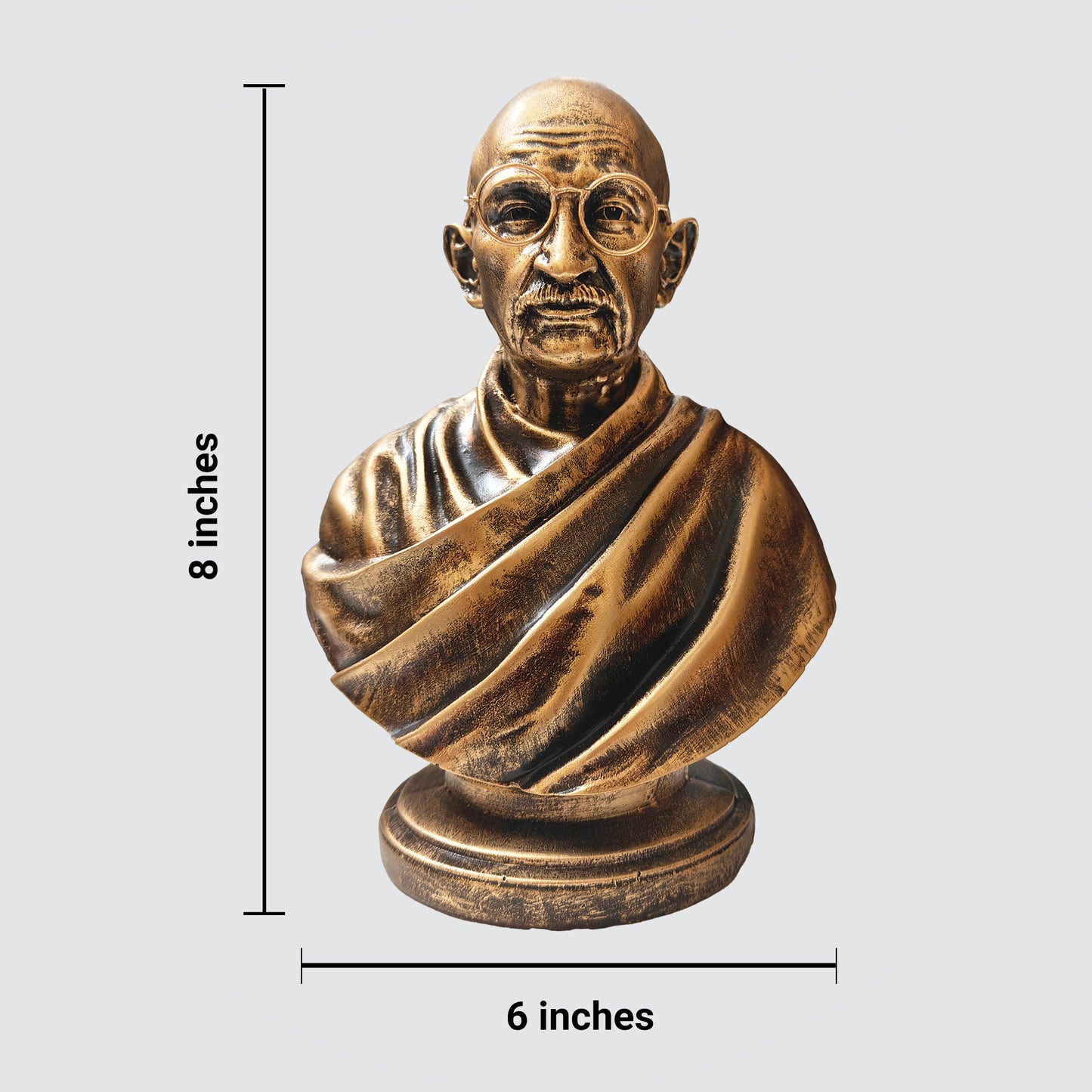 Mahatma Gandhi Statue, 8 Inch, Resin, Bust Statue of Gandhiji