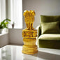 Ashok Stambh Replica for Table Display, Gold-Finish Resin Statue, 5 Inches Ashoka's Pillar