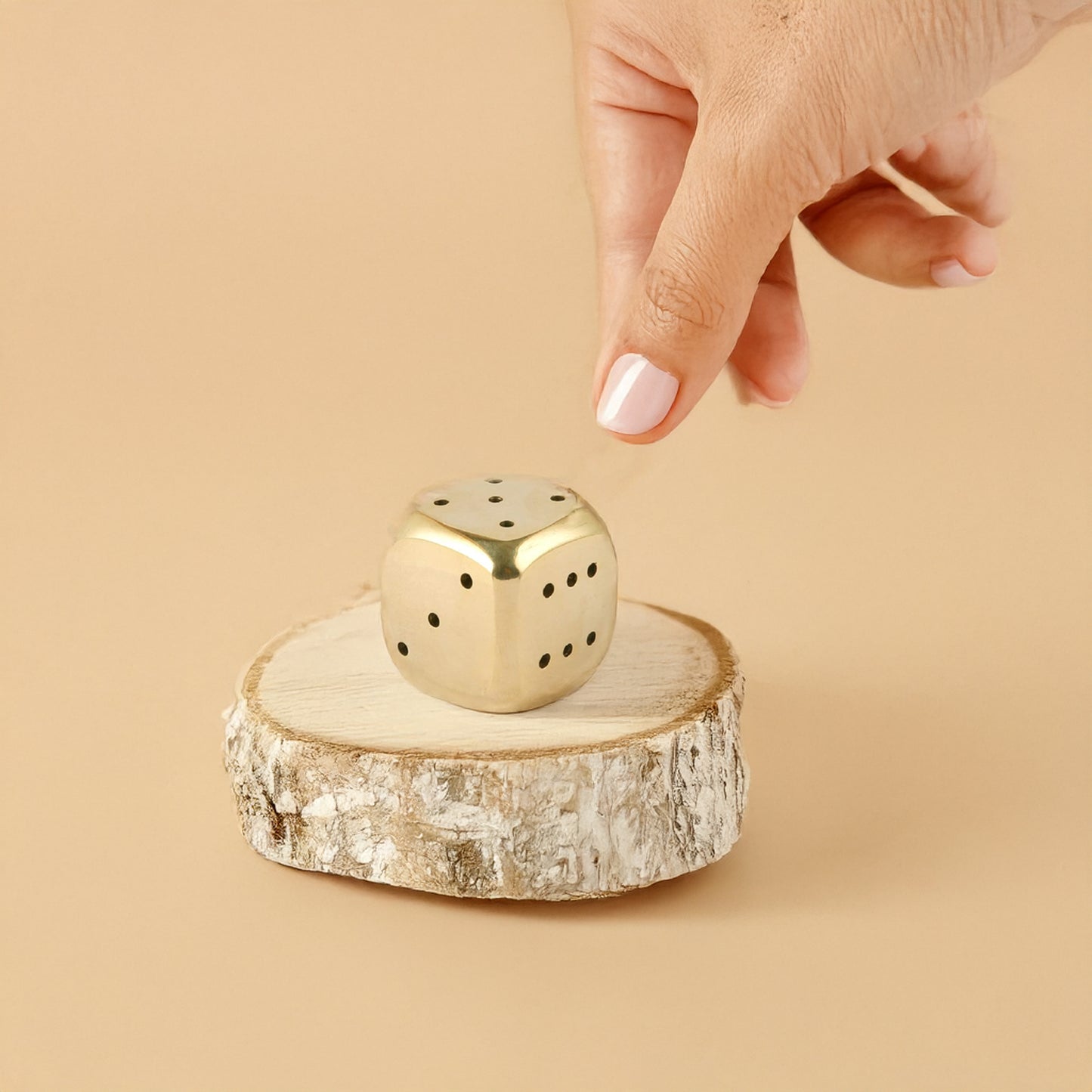 Agarbatti Stand, Incense Stick Holder, Dice-Shape, Brass, Golden Shine