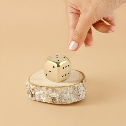 Agarbatti Stand, Incense Stick Holder, Dice-Shape, Brass, Golden Shine