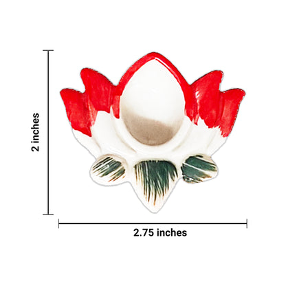 Reusable, Lotus-Shaped, Hand-painted, Ceramic Diyas [Set of 12]
